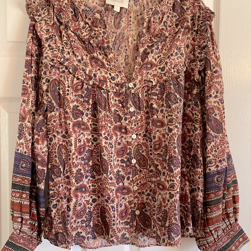 Cleobella for Anthropologie paisley blouse